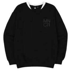 BTS Monochrome MNCR Crewneck Sweatshirt Black & White Size XL Made In Korea